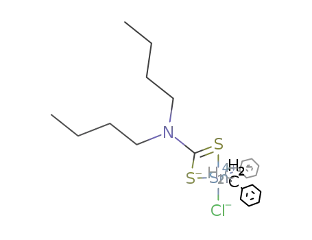 Molecular Structure of 428507-05-5 ([(PhCH<sub>2</sub>)2SnCl(S<sub>2</sub>CN(C<sub>4</sub>H<sub>9</sub>-n)2)])