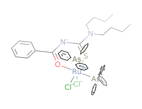 Molecular Structure of 1237084-42-2 (dichloro(N-[di(n-butyl)carbamothioyl]benzamidate)bis(triphenylarsine)ruthenium(III))