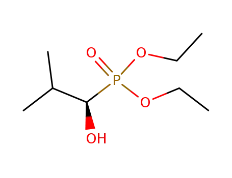 Molecular Structure of 141207-34-3 (Phosphonic acid, (1-hydroxy-2-methylpropyl)-, diethyl ester, (R)-)