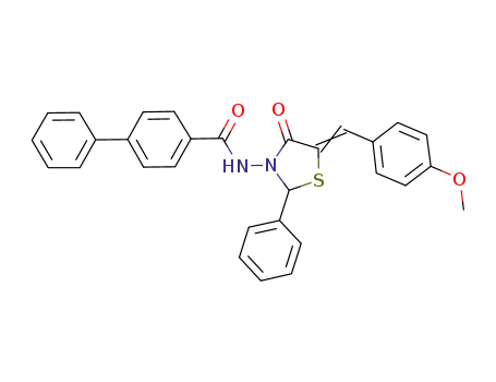 biphenyl-4-carboxylic acid (5-(4-methoxybenzylidene)-4-oxo-2-phenylthiazolidin-3-yl)amide