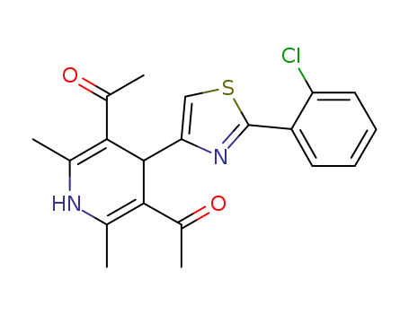 4-[2-(2-chlorophenylthiazol)-4-yl]-2,6-dimethyl-3,5-diacethyl-1,4-dihydropyridine