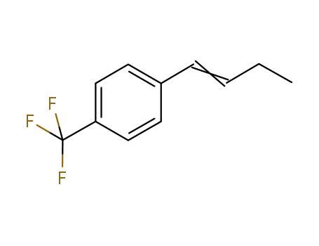 Molecular Structure of 782462-84-4 (Benzene, 1-(1-butenyl)-4-(trifluoromethyl)- (9CI))