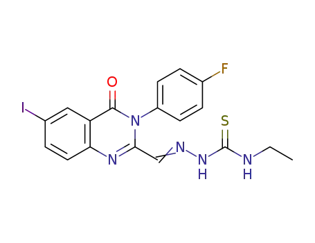 N-ethyl-2-((3-(4-fluorophenyl)-6-iodo-4-oxo-3,4-dihydroquinazolin-2-yl)methylene)hydrazinecarbothioamide