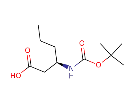Molecular Structure of 158807-49-9 ((R)-3-TERT-BUTOXYCARBONYLAMINOHEXANOIC ACID)