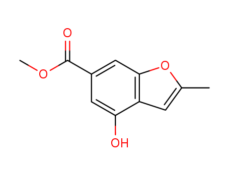 6-Benzofurancarboxylic  acid,  4-hydroxy-2-methyl-,  methyl  ester