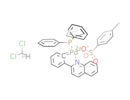 [Pd(κ2-N,C-2-phenylquinoline)(triphenylphosphine)(p-toluenesulfonato)]*CH2Cl2
