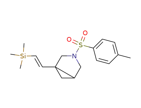 Molecular Structure of 648900-89-4 (3-Azabicyclo[3.1.0]hexane,
3-[(4-methylphenyl)sulfonyl]-1-[(1E)-2-(trimethylsilyl)ethenyl]-)