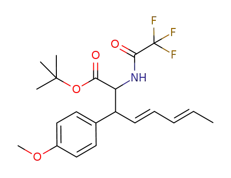 tert-butyl 3-(4-methoxyphenyl)-2-(trifluoroacetamido)-(4E,6E)-octadienoate