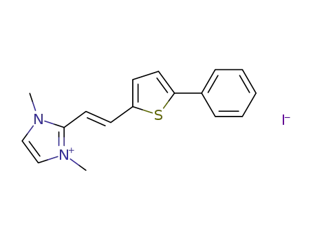 1,3-dimethyl-2-[(E)-2-(5-phenyl-thiophen-2-yl)vinyl]-1H-imidazolium iodide