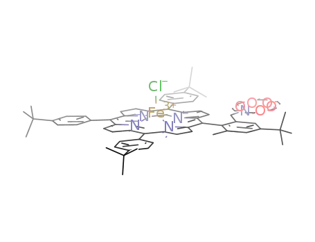 Fe(C<sub>20</sub>H<sub>8</sub>N<sub>4</sub>)(C<sub>6</sub>H<sub>4</sub>C(CH<sub>3</sub>)3)3(C<sub>6</sub>H<sub>2</sub>(CH<sub>3</sub>)C(CH<sub>3</sub>)3CH<sub>2</sub>NO<sub>5</sub>(C<sub>2</sub>H<sub>4</sub>)6)Cl