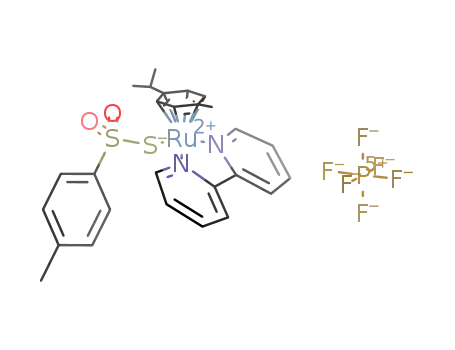 [Ru(p-cymene)(SSO<sub>2</sub>(p-tolyl))(2,2'-bipyridine)](PF<sub>6</sub>)