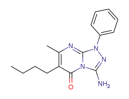 Molecular Structure of 1228305-39-2 (3-amino-6-butyl-7-methyl-1-phenyl-[1,2,4]triazolo[4,3-a]pyrimidin-5(1H)-one)