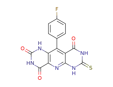 Molecular Structure of 1210058-14-2 (10-(4-fluorophenyl)-1,3,6,8-tetrahydro-7-thioxo-pyrido[3,2-d:6,5-d']dipyrimidine-2,4,9-trione)