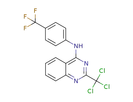 Molecular Structure of 1177248-74-6 (2-(trichloromethyl)-N-(4-trifluoromethylphenyl)quinazolin-4-amine)