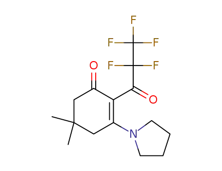 5,5-dimethyl-2-(2,2,3,3,3-pentafluoropropanoyl)-3-(pyrrolidin-1-yl)cyclohex-2-en-1-one