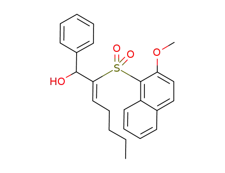 (+/-)-2-(Z)-1-phenyl-2-(2-methoxynaphthalen-1-ylsulfonyl)hept-2-en-1-ol