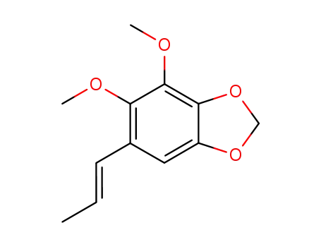 Molecular Structure of 17672-89-8 (4,5-Dimethoxy-6-[(E)-1-propenyl]-1,3-benzodioxole)