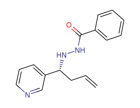 Molecular Structure of 1192113-44-2 ((R)-N'-[1-(pyridin-3-yl)but-3-enyl]benzohydrazide)