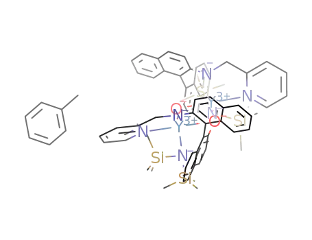 Molecular Structure of 1144520-88-6 ([((S)-2-(pyridin-2-ylmethylamino)-2'-hydroxy-1,1'-binaphthyl)2Y(N(SiMe<sub>3</sub>)2)]2*C<sub>7</sub>H<sub>8</sub>)