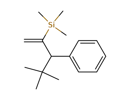 Molecular Structure of 64087-11-2 (Silane, (3,3-dimethyl-1-methylene-2-phenylbutyl)trimethyl-)
