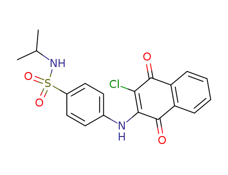 4-(3-chloro-1,4-dioxo-1,4-dihydronaphthalen-2-ylamino)-N-isopropylbenzenesulfonamide