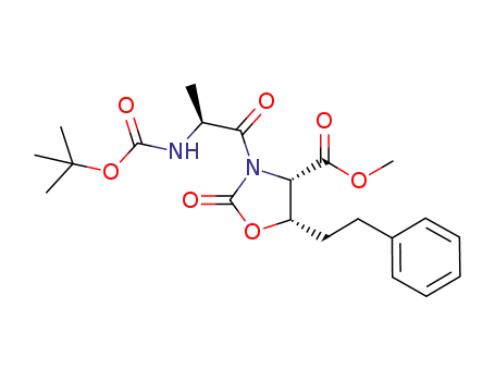 3-(Boc-alanyl)-cis-4-methoxycarbonyl-5-(2-phenylethyl)oxazolidin-2-one
