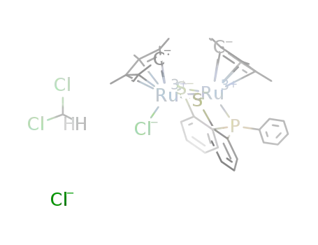 [(C<sub>5</sub>Me<sub>5</sub>)2Ru<sub>2</sub>Cl(PhP(C<sub>6</sub>H<sub>4</sub>-o-S)2)]Cl*dichloromethane