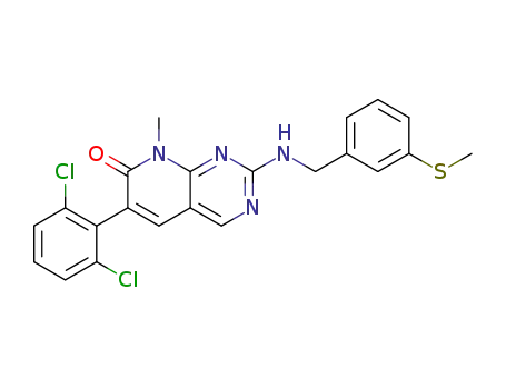 6-(2,6-dichlorophenyl)-8-methyl-2-(3-(methylthio)benzylamino)pyrido[2,3-d]pyrimidin-7(8H)-one
