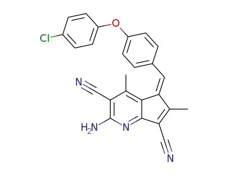 (Z)-2-amino-5-[4-(4-chlorophenoxy)benzylidene]-4,6-dimethyl-5H-cyclopenta[b]pyridine-3,7-dicarbonitrile