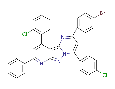 2-(4-bromophenyl)-4-(4-chlorophenyl)-10-(2-chlorophenyl)-8-phenylpyrido[2',3': 3,4]pyrazolo[1,5-a]pyrimidine