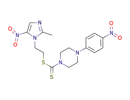 2-(2-methyl-5-nitro-1H-imidazol-1-yl)ethyl 4-(4-nitrophenyl)piperazine-1-carbodithioate