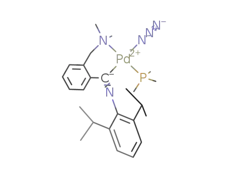Pd(N<sub>3</sub>)(N,N'-dimethylbenzylamine)PMe<sub>3</sub>(C=N-C<sub>6</sub>H<sub>3</sub>-2,6-i-Pr<sub>2</sub>)