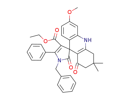 ethyl 1'-benzyl-6-methoxy-3,3-dimethyl-1,2'-dioxo-5'-phenyl-1',2,2',3,4,10-hexahydro-1H-spiro[acridine-9,3'-pyrrole]-4'-carboxylate