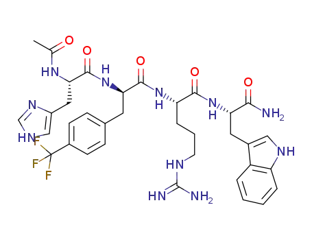 Molecular Structure of 1051488-76-6 (Ac-His-DPhe(pCF<sub>3</sub>)-Arg-Trp-NH<sub>2</sub>)