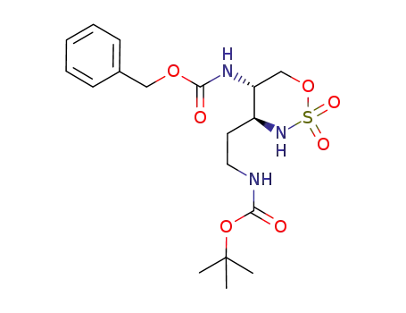 (4S,5S)-5-benzyloxycarbonylamino-4-(2-tert-butoxycarbonylamino)ethyl-2,2-dioxo-1,2,3-oxathiazinane