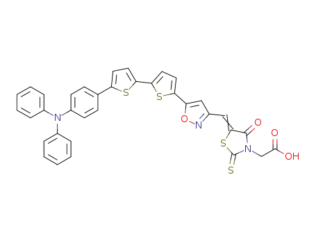 2-(5-(5-(5'-(4-diphenylaminophenyl)-2,2'-bithiophen-5-yl)isoxazol-3-yl)methylene-4-oxo-2-thioxothiazolidin-3-yl)acetic acid
