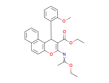 3-[(ethoxyethylidene)amino]-2-ethoxycarbonyl-1-(o-methoxyphenyl)-1H-naphtho-[2,1-b]pyran