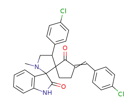 1-N-methyl-spiro[2.3']oxindole-spiro[3.2]5-(4-chloro)benzylidenecyclopentanone-4-(4-chloro)phenyl-pyrrolidine