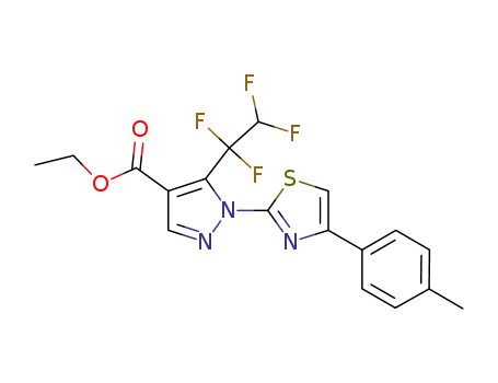 ethyl 1-[4-(4-methylphenyl)thiazol-2-yl]-5-(1,1,2,2-tetrafluoroethyl)-1H-pyrazole-4-carboxylate