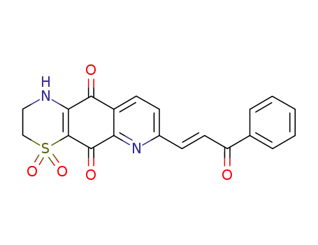 (E)-1-phenyl-3-(1H-pyrido[3,2-g][1,4]benzothiazine-5,10-dione-3,4-dihydro-1,1-dioxide)prop-2-en-1-one