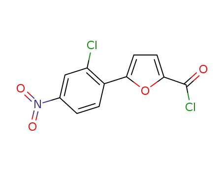 Molecular Structure of 380594-11-6 (5-(2-CHLORO-4-NITROPHENYL)FURAN-2-CARBONYL CHLORIDE)