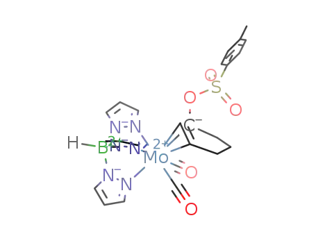 (+/-)-dicarbonyl[hydridotris(1-pyrazolyl)borate][(η-1,2,3)-1-(p-toluenesulfonyloxy)-2-cyclohexen-1-yl]molybdenum
