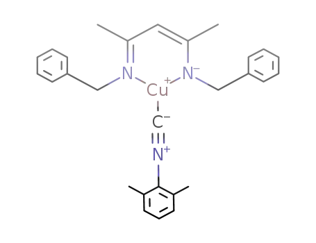 [(N,N'-dibenzyl-4-amino-2-iminopent-3-ene(-1H))Cu(xylyl isocyanide)]