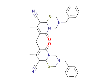 bis(3-benzyl-9-cyano-8-methyl-6-oxo-3,4-dihydro-2H,6H-pyrido[2,1-b][1,3,5]thiadiazin-7-yl)methane