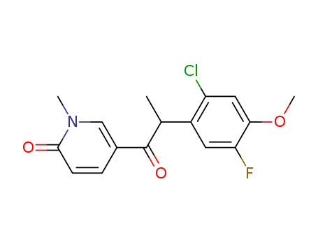 5-[2-(2-chloro-5-fluoro-4-methoxy-phenyl)-propionyl]-1-methyl-1H-pyridin-2-one