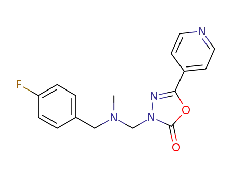 3-[[(4-fluorobenzyl)-methyl-amino]methyl]-5-(pyridin-4-yl)-1,3,4-oxadiazol-2(3H)-one