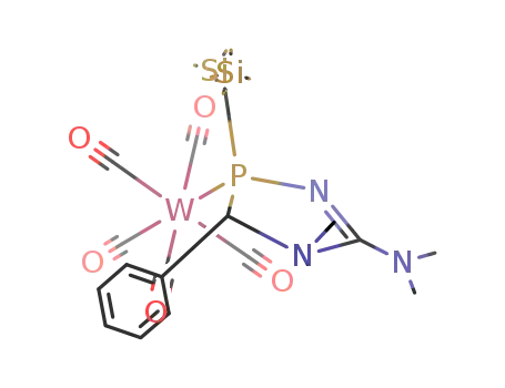 W(CO)5PCH(Si(CH<sub>3</sub>)3)2(C<sub>6</sub>H<sub>5</sub>CHNCH<sub>3</sub>CNN(CH<sub>3</sub>)2)