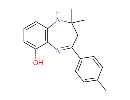 Molecular Structure of 1256661-50-3 (6-hydroxy-4-(4-methylphenyl)-2,2-dimethyl-2,3-dihydro-1H-1,5-benzodiazepine)