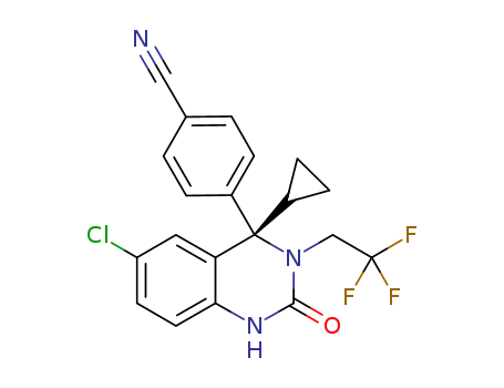 (S)-4-(6-chloro-4-cyclopropyl-2-oxo-3-(2,2,2-trifluoroethyl)-1,2,3,4-tetrahydroquinazolin-4-yl)benzonitrile