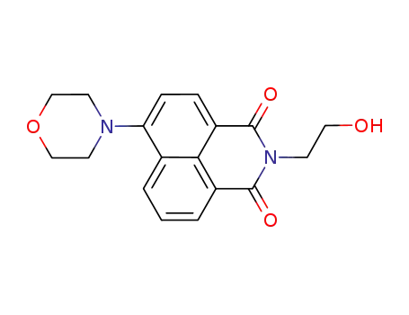 Molecular Structure of 164584-67-2 (2-(2-hydroxyethyl)-6-morpholin-4-yl-1H-benzo[de]isoquinoline-1,3(2H)-dione)